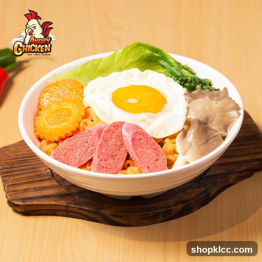 Noodle Bowl with Egg and Sausage