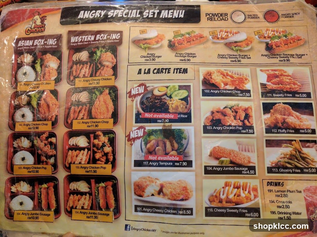 ANGRY SPECIAL SET MENU