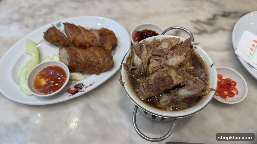 Pork Ribs and Fried Rolls