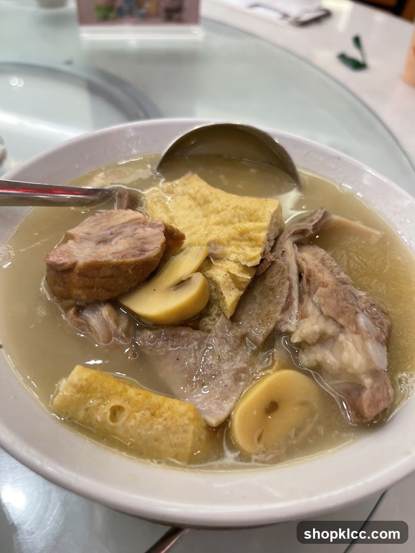 Bowl of Soup with Meat and Tofu