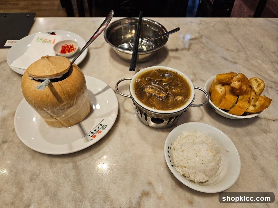 Meal with Coconut Drink