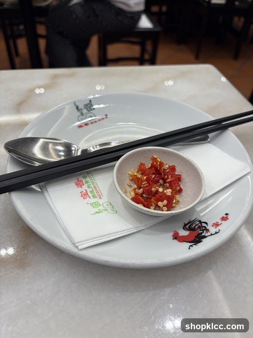 Table Setting with Chili and Chopsticks