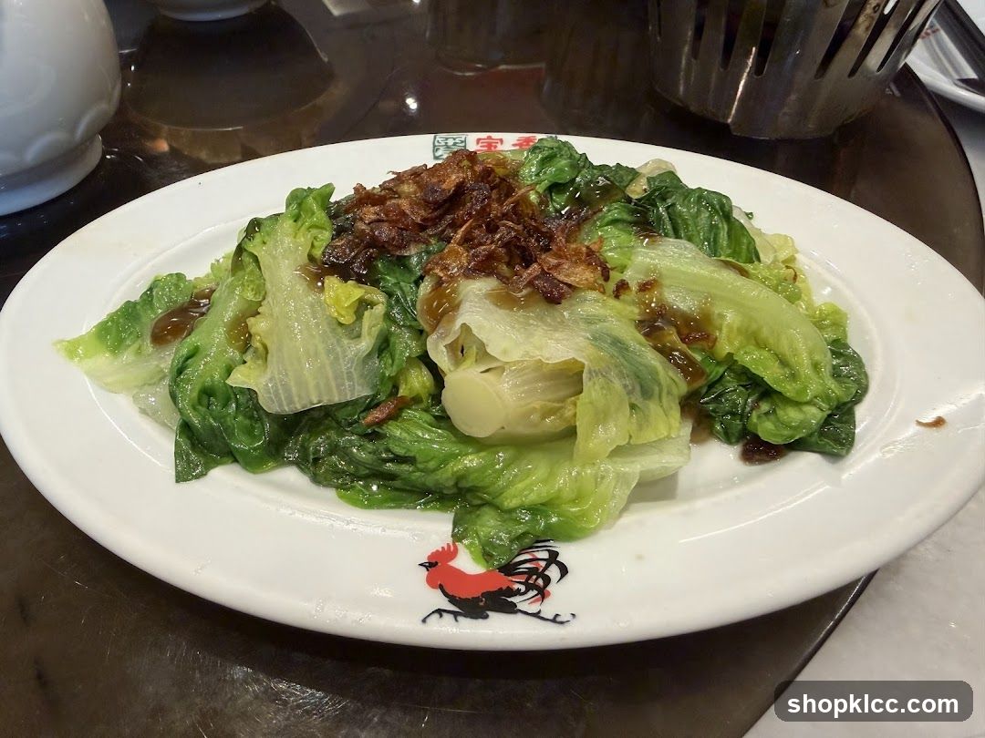 Stir-fried Lettuce with Fried Shallots