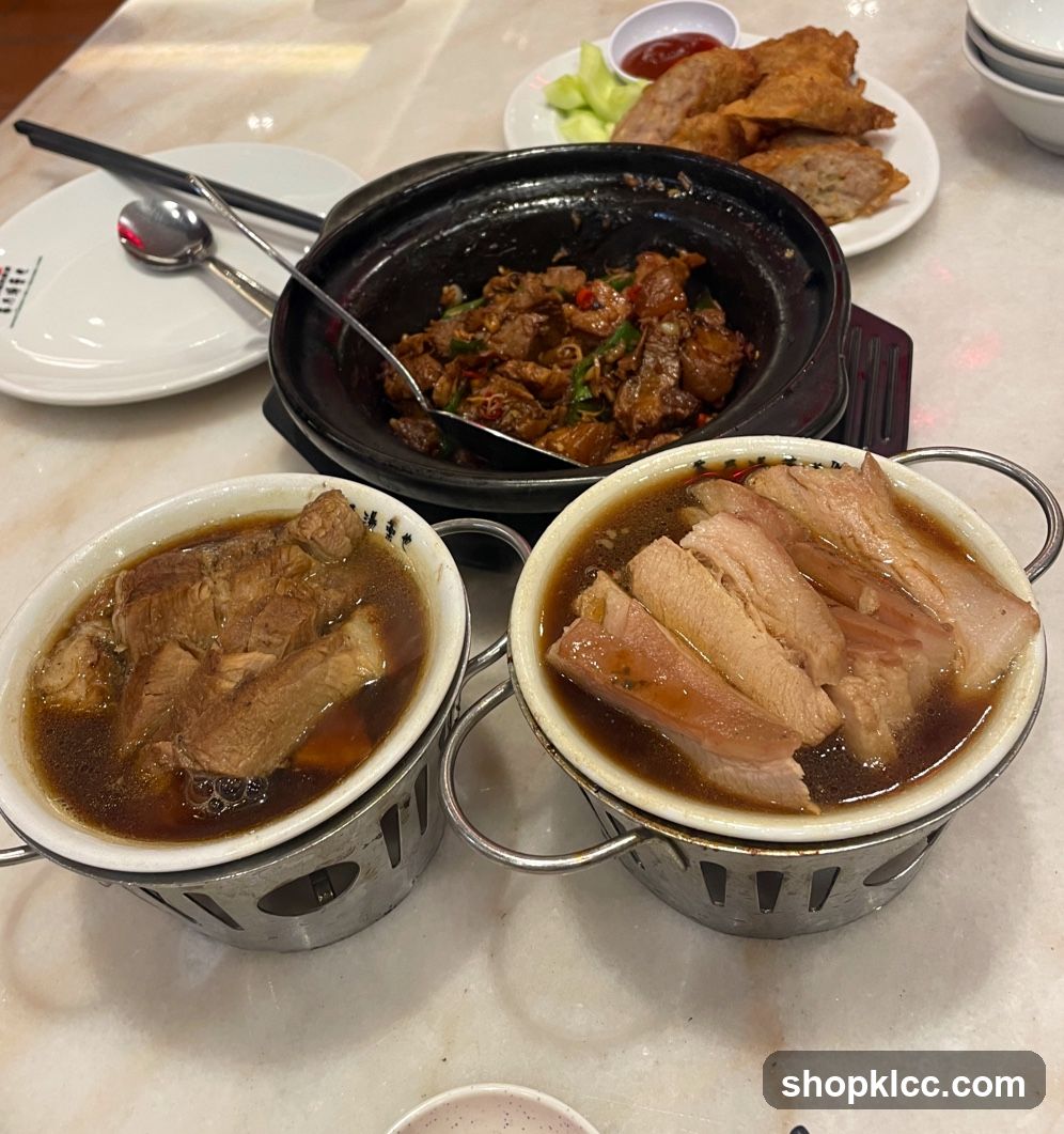 Pork Rib Soup and Stir-fried Meat