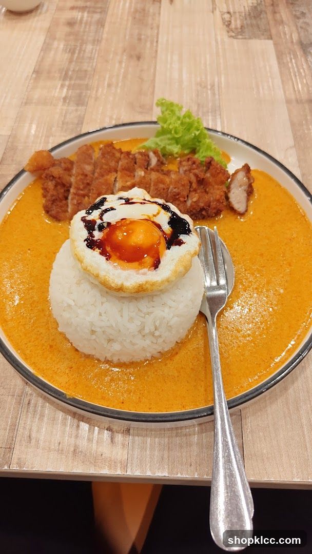 Curry with Rice and Fried Egg