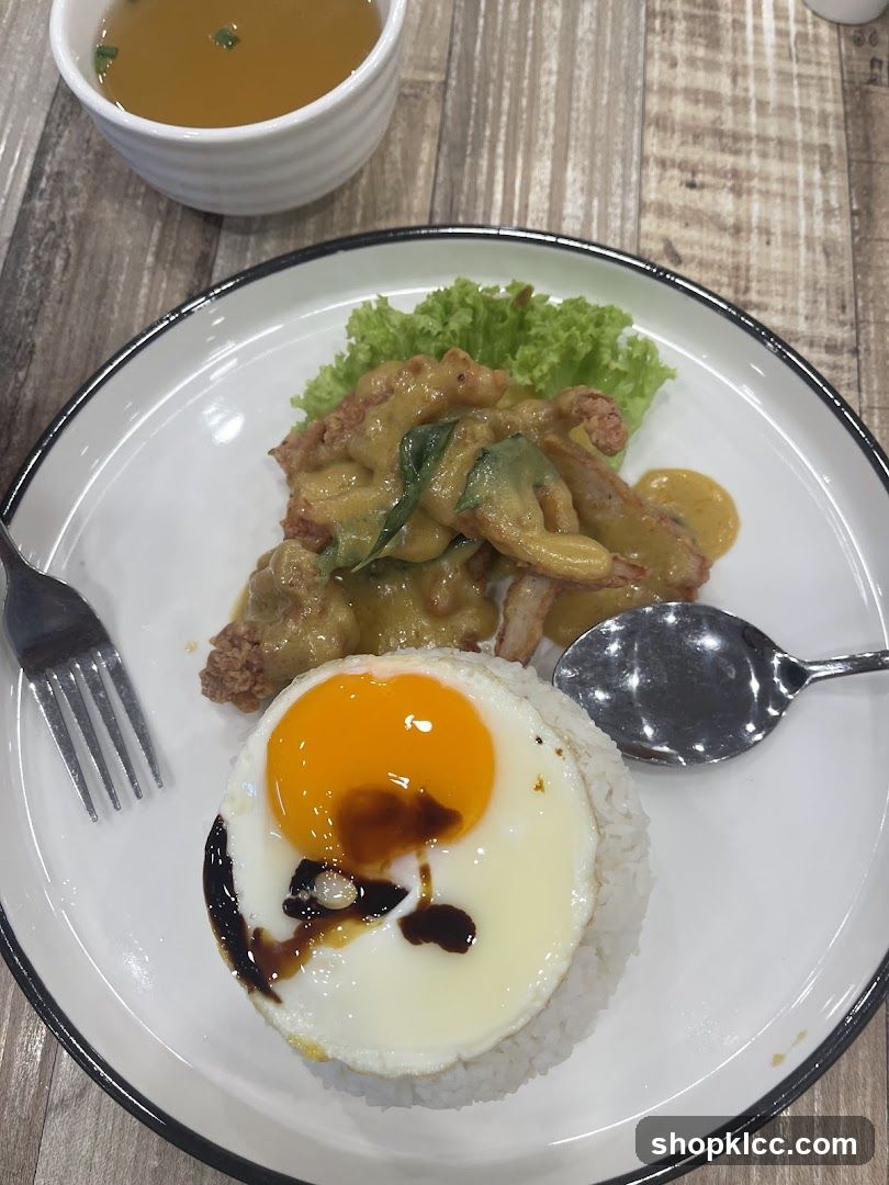 Curry Prawn Rice with Fried Egg