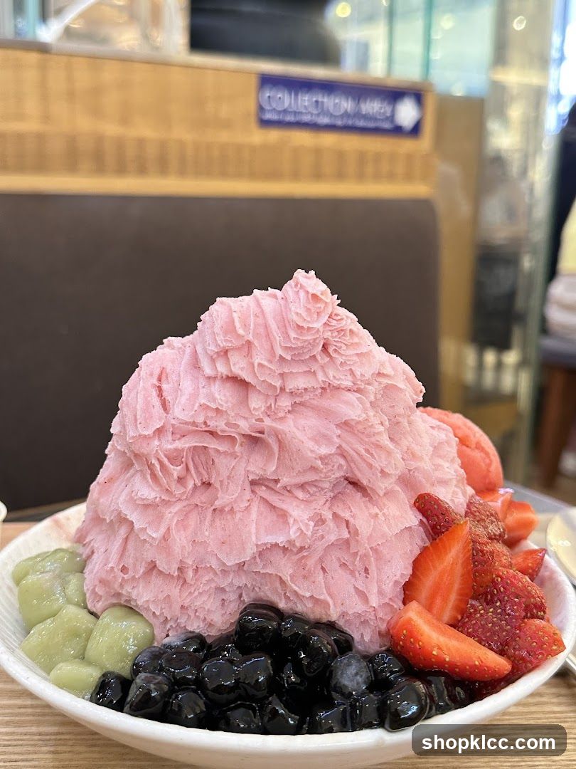 Strawberry Shaved Ice Dessert