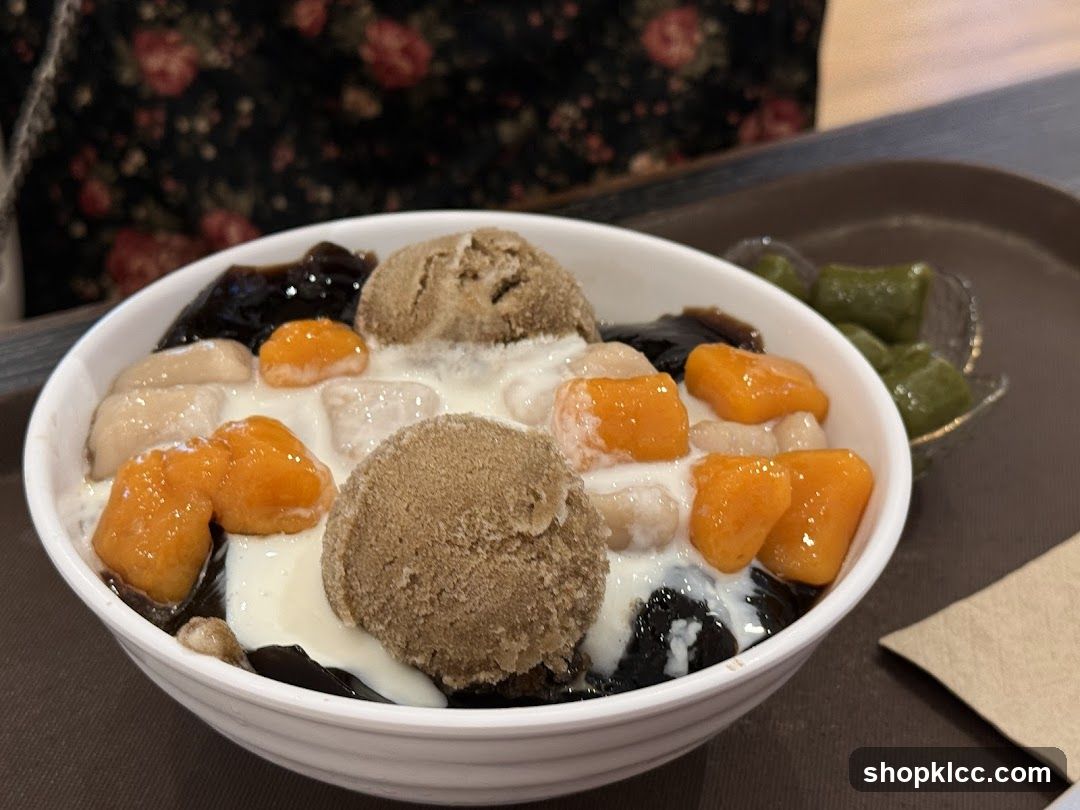 Dessert Bowl with Ice Cream and Toppings
