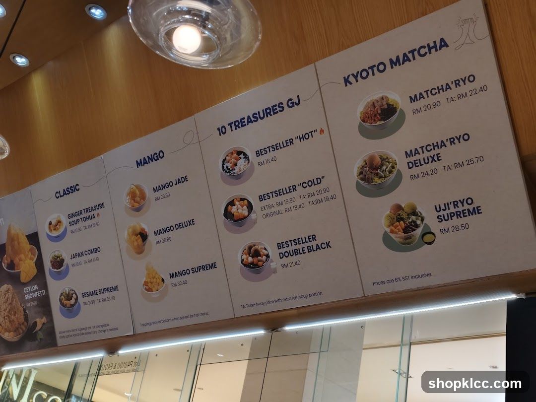 Dessert Menu