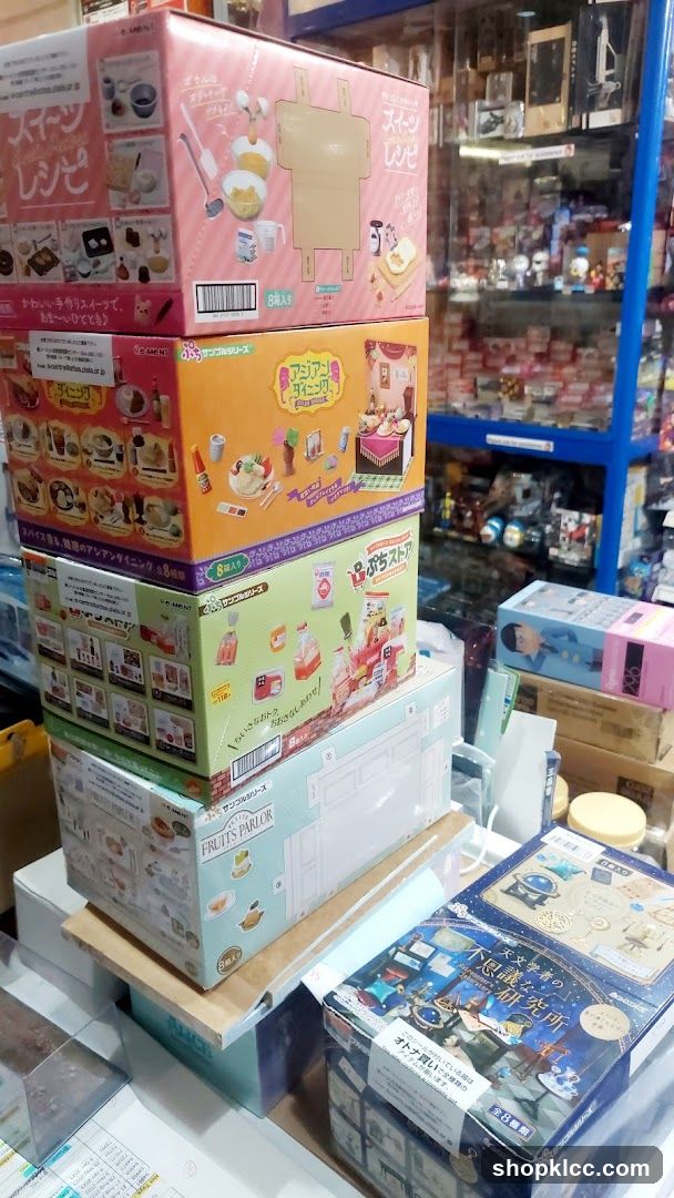 Assortment of Miniature Food and Shop Playsets