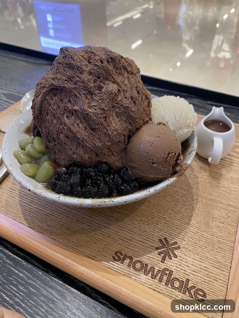 Chocolate Shaved Ice Dessert