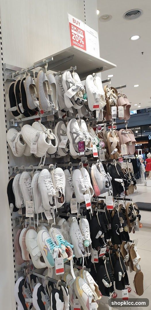 Shoe Display with Discount Sign