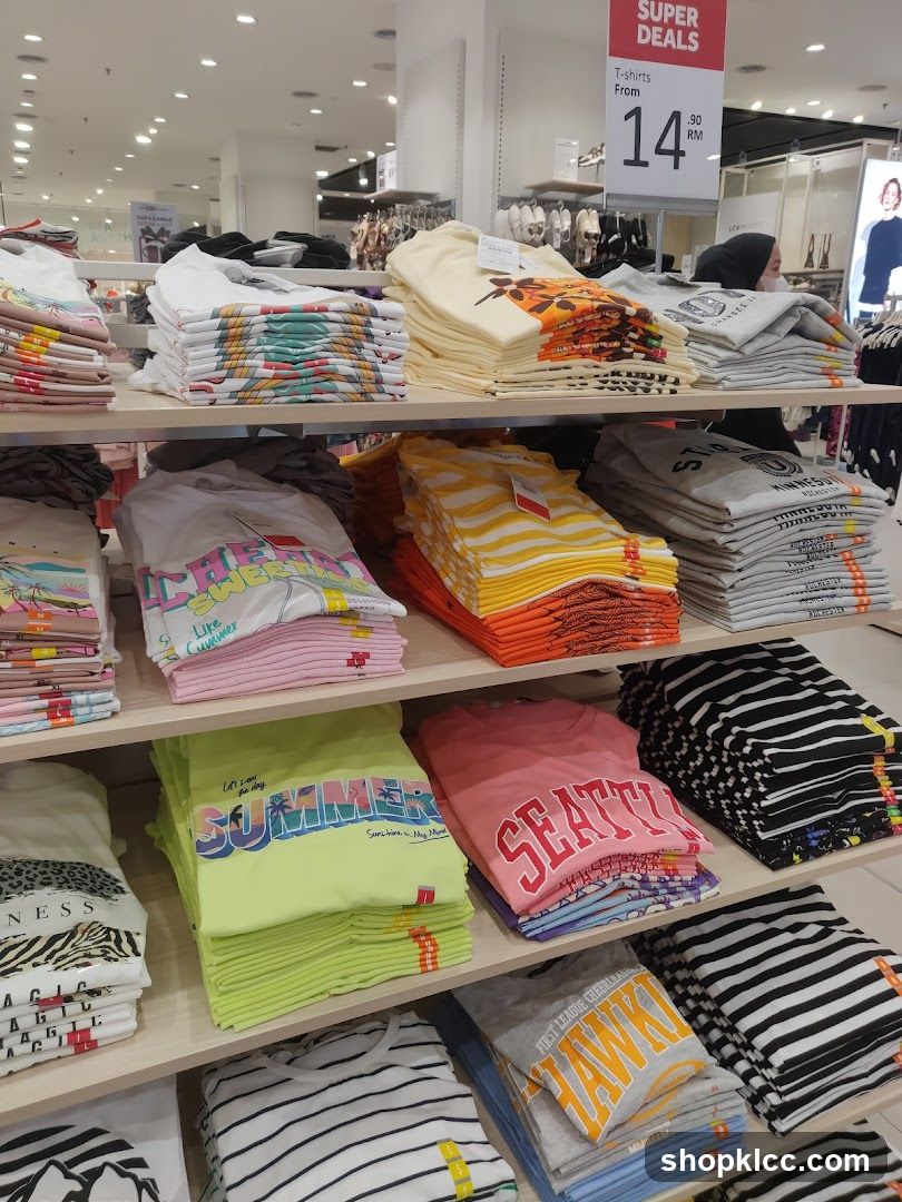T-shirts on display