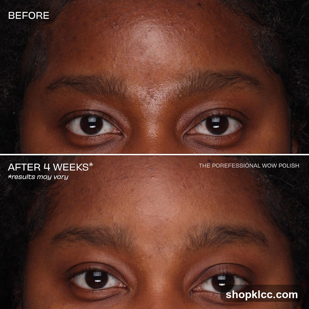 Before and After Comparison of The POREfessional WOW Polish