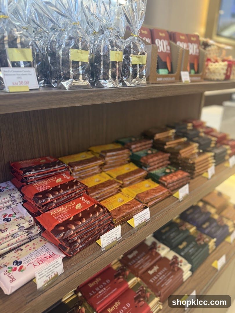 Chocolate Bars on Shelves