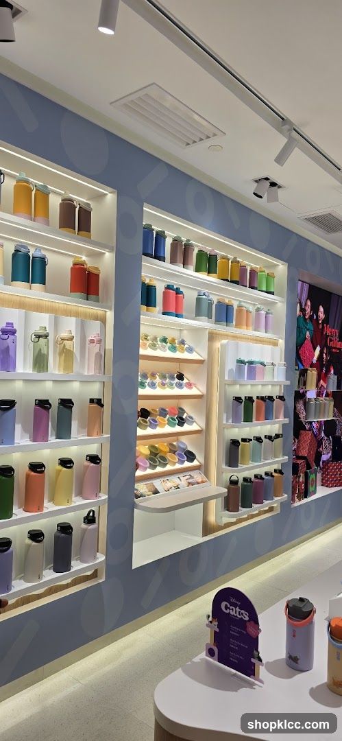 Colorful Water Bottles Display