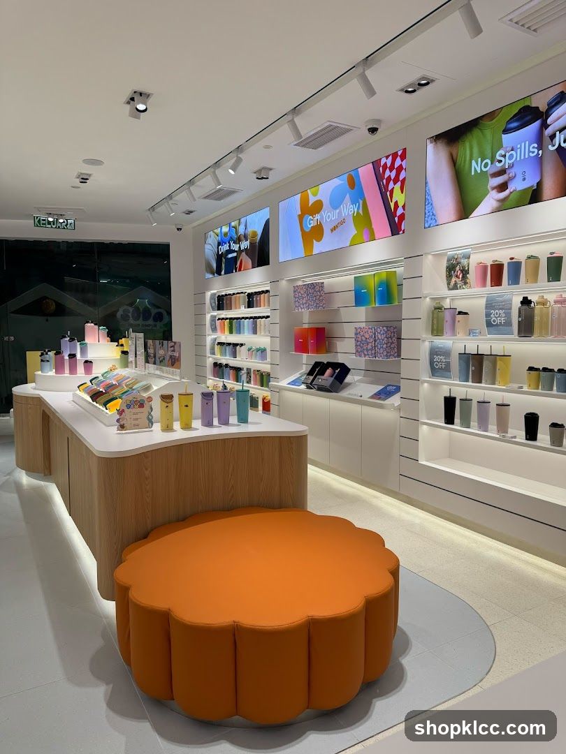 Store Interior with Drinkware Display