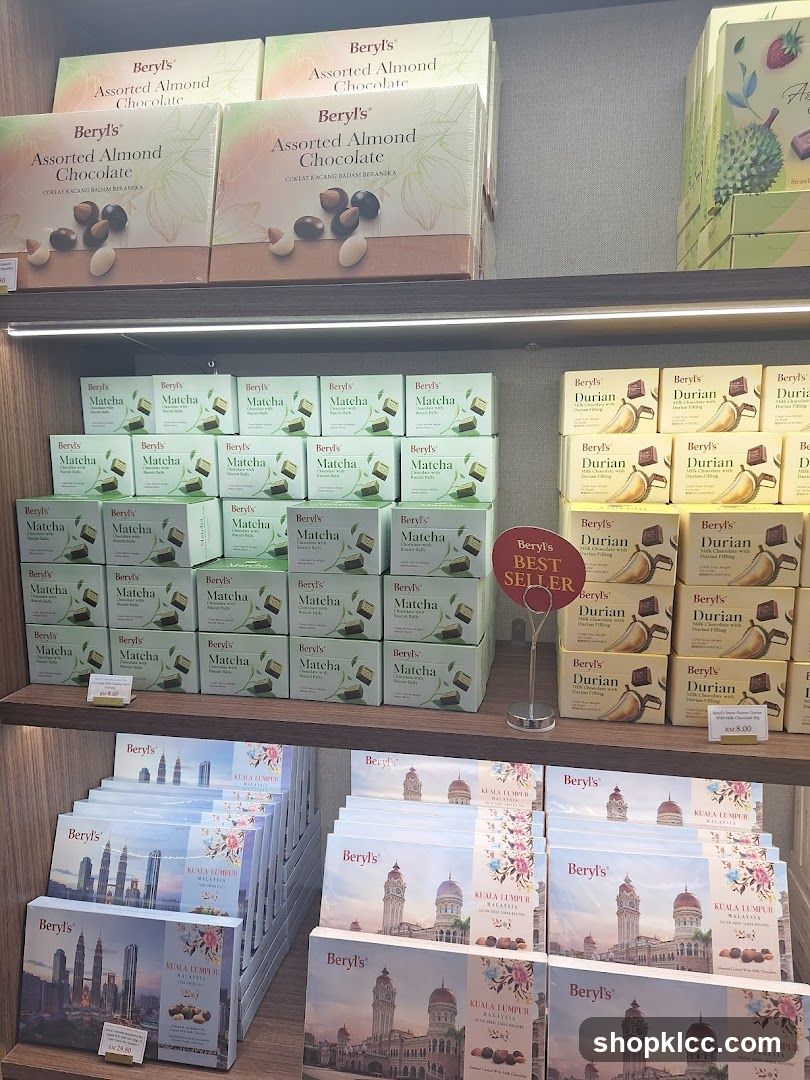 Assorted Chocolates on Shelves