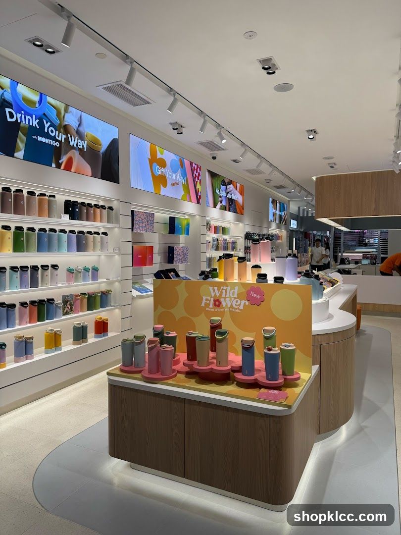 Store Interior with Water Bottles