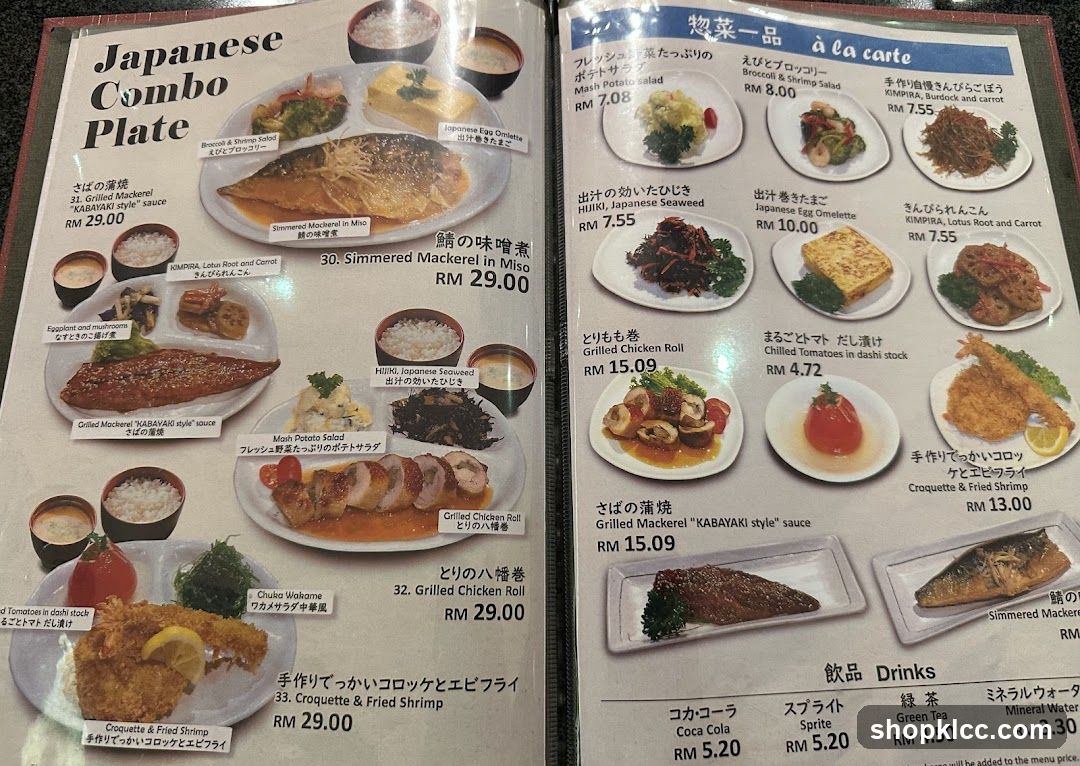Japanese Combo Plate & A La Carte