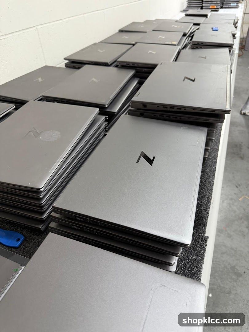 Stack of Laptops with Z Logo