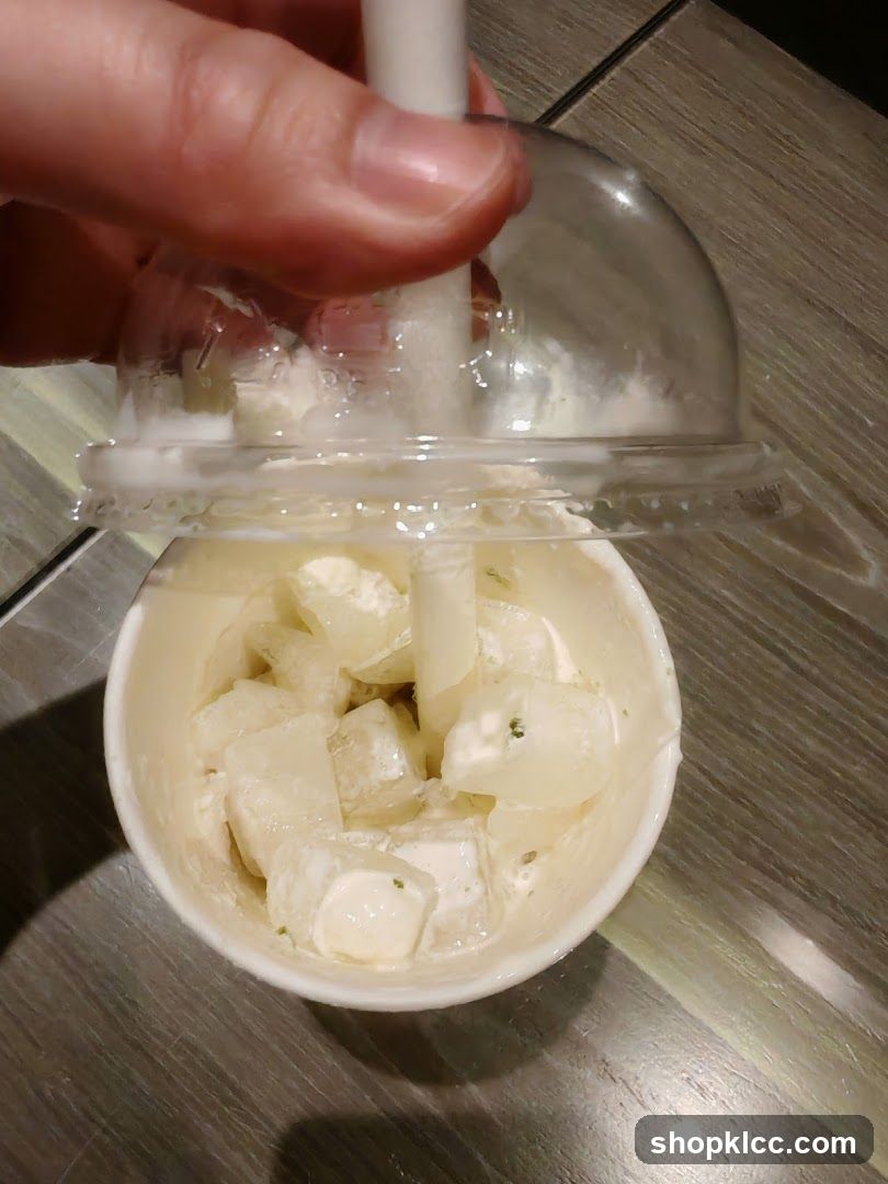 Frozen Dessert with Strawberries