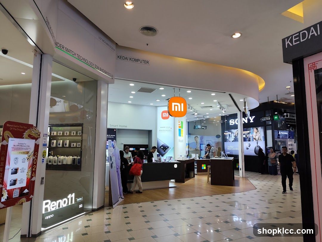 Shopping Mall Interior with Storefronts