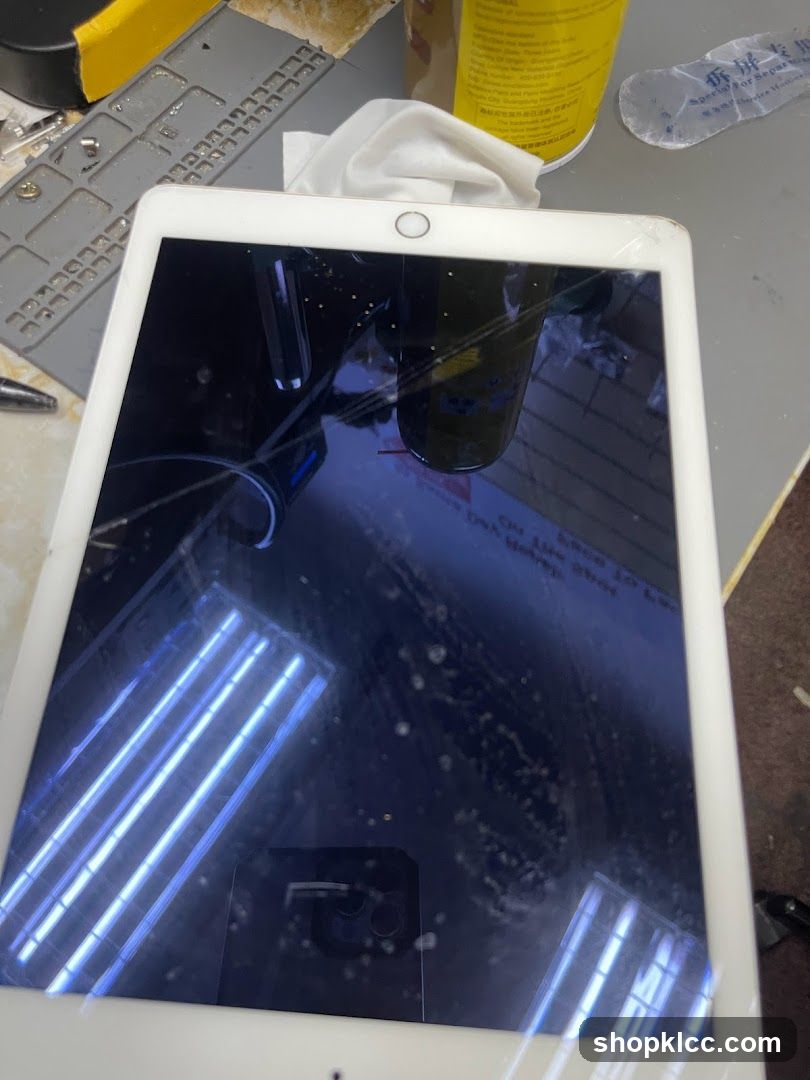 Tablet Screen Repair or Cleaning Setup