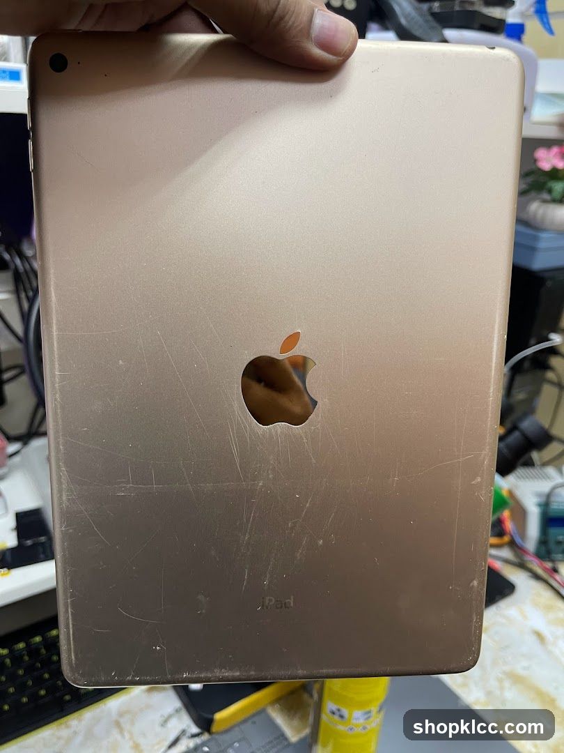 Scratched iPad Back View