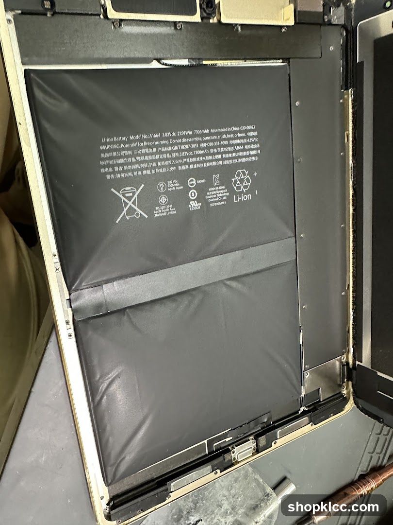 Disassembled Laptop Battery