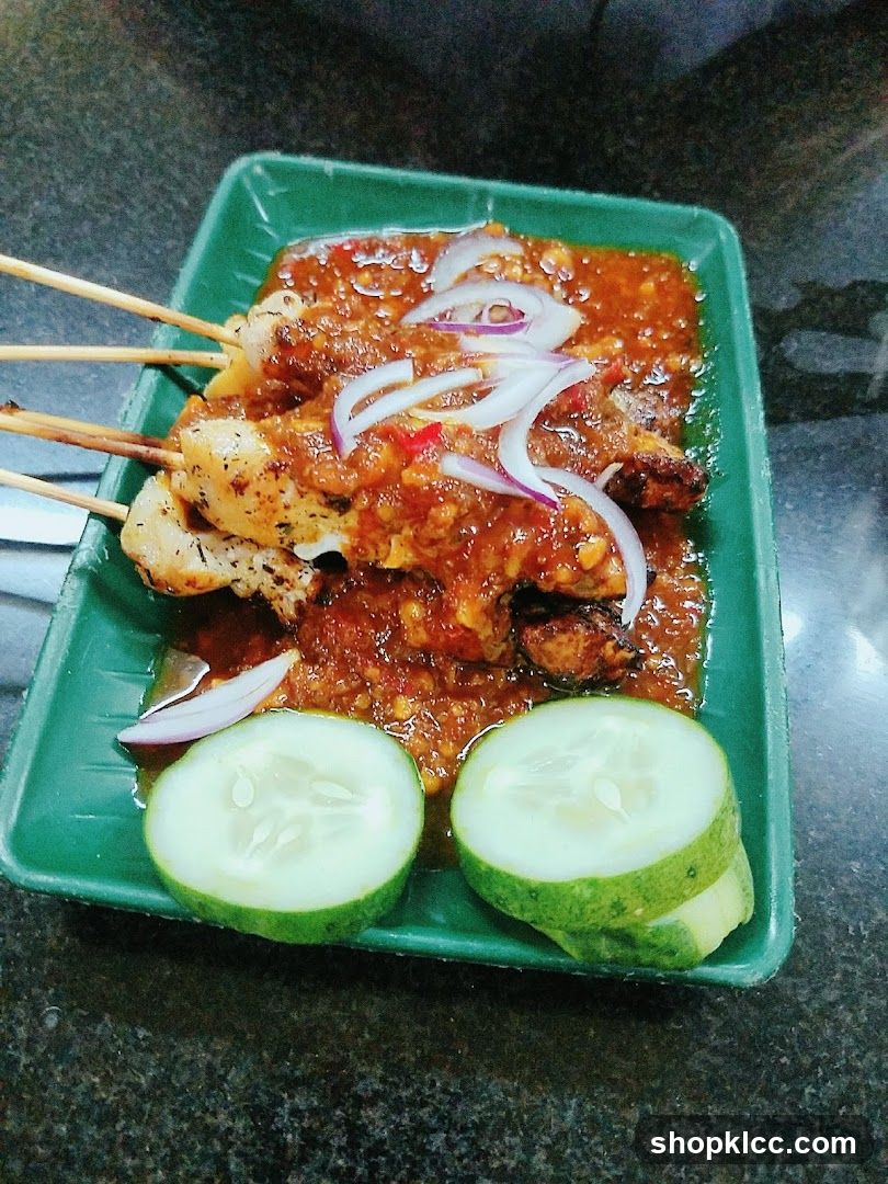 Sambal Chicken Satay with Cucumber Slices