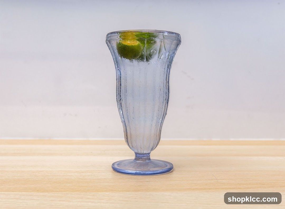 Glass with Lime and Ice