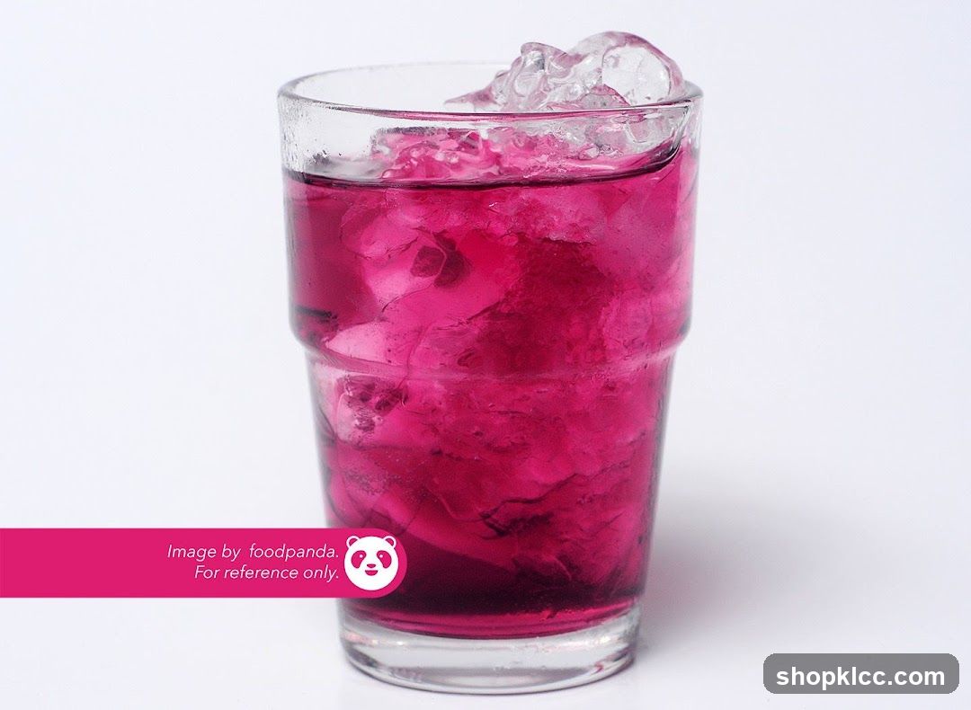 Pink Iced Drink in Glass