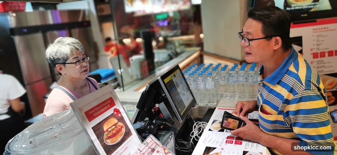 Customer at Food Counter