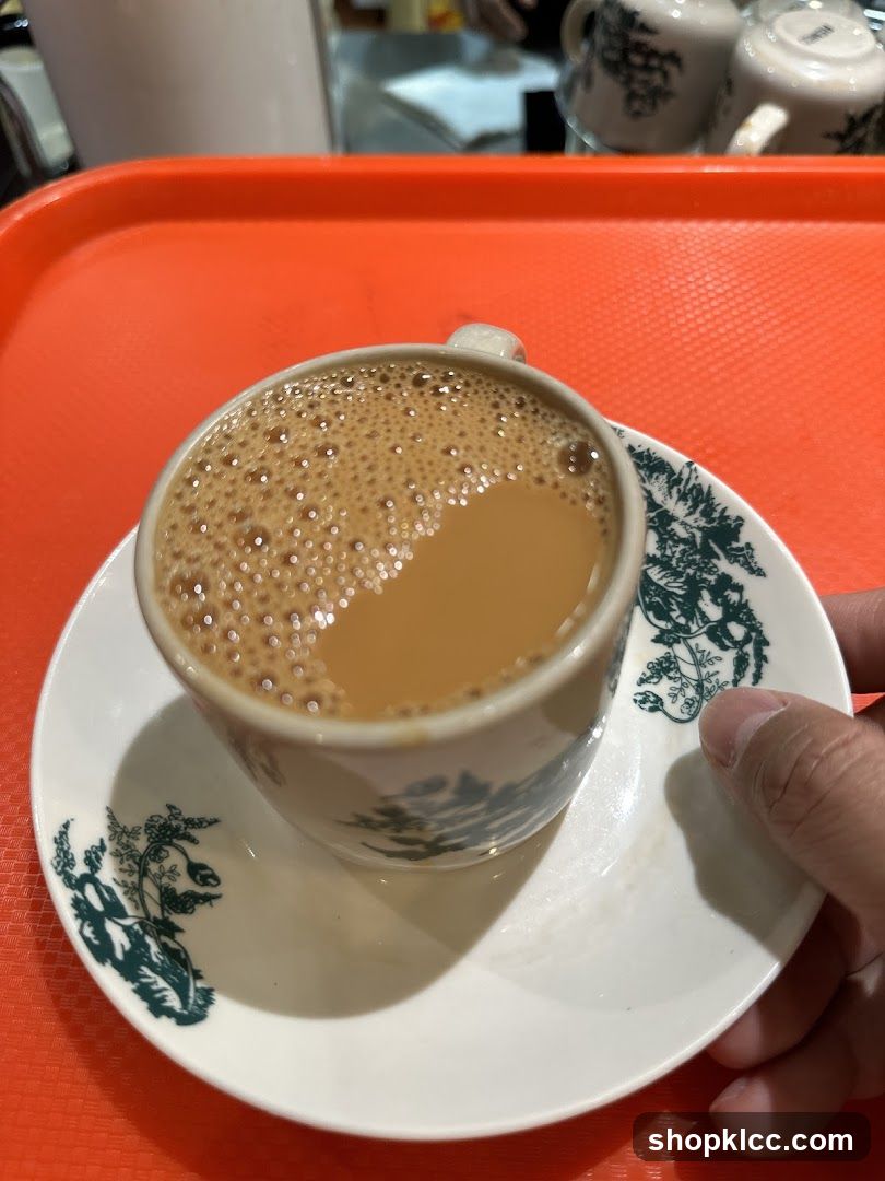 Cup of Coffee on Orange Tray