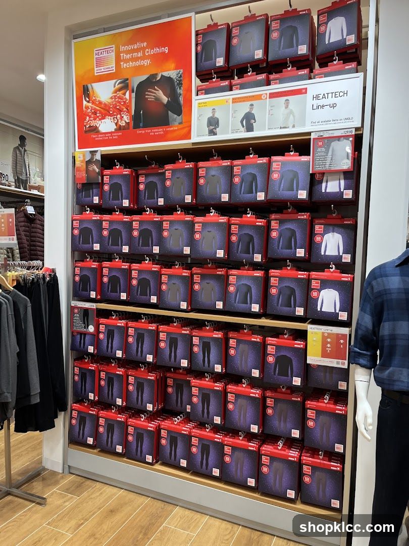 Heattech Clothing Display