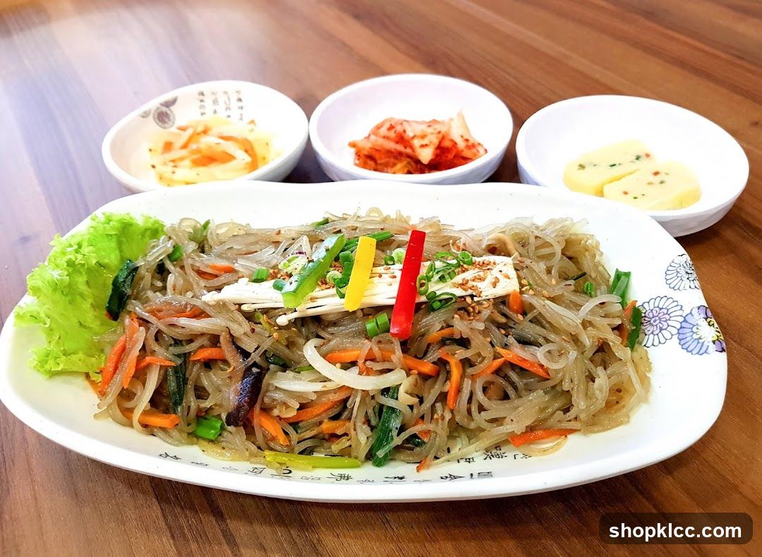 Korean Glass Noodle Salad (Japchae)