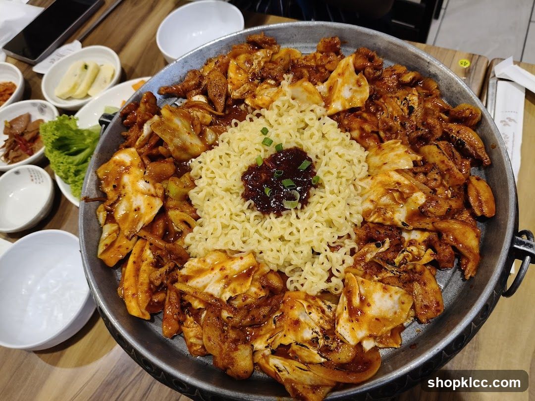 Korean-style hot pot meal