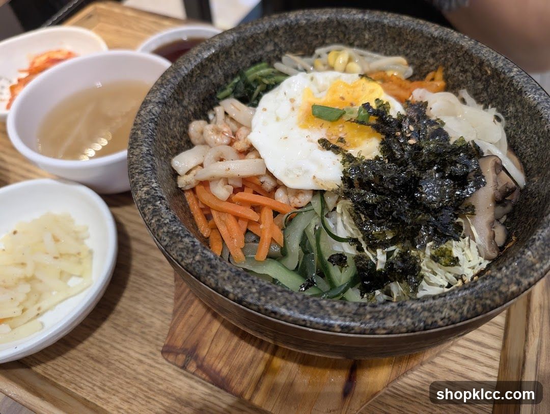 Bowl of Bibimbap with Side Dishes