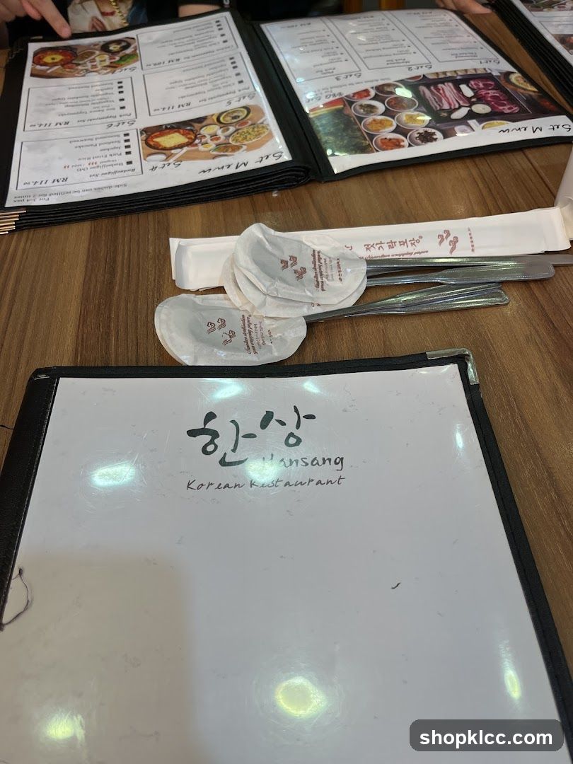 Korean Restaurant Table Setting