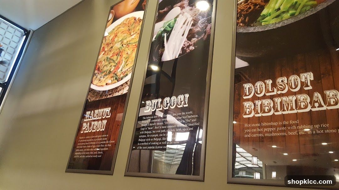 Korean Cuisine Menu Display