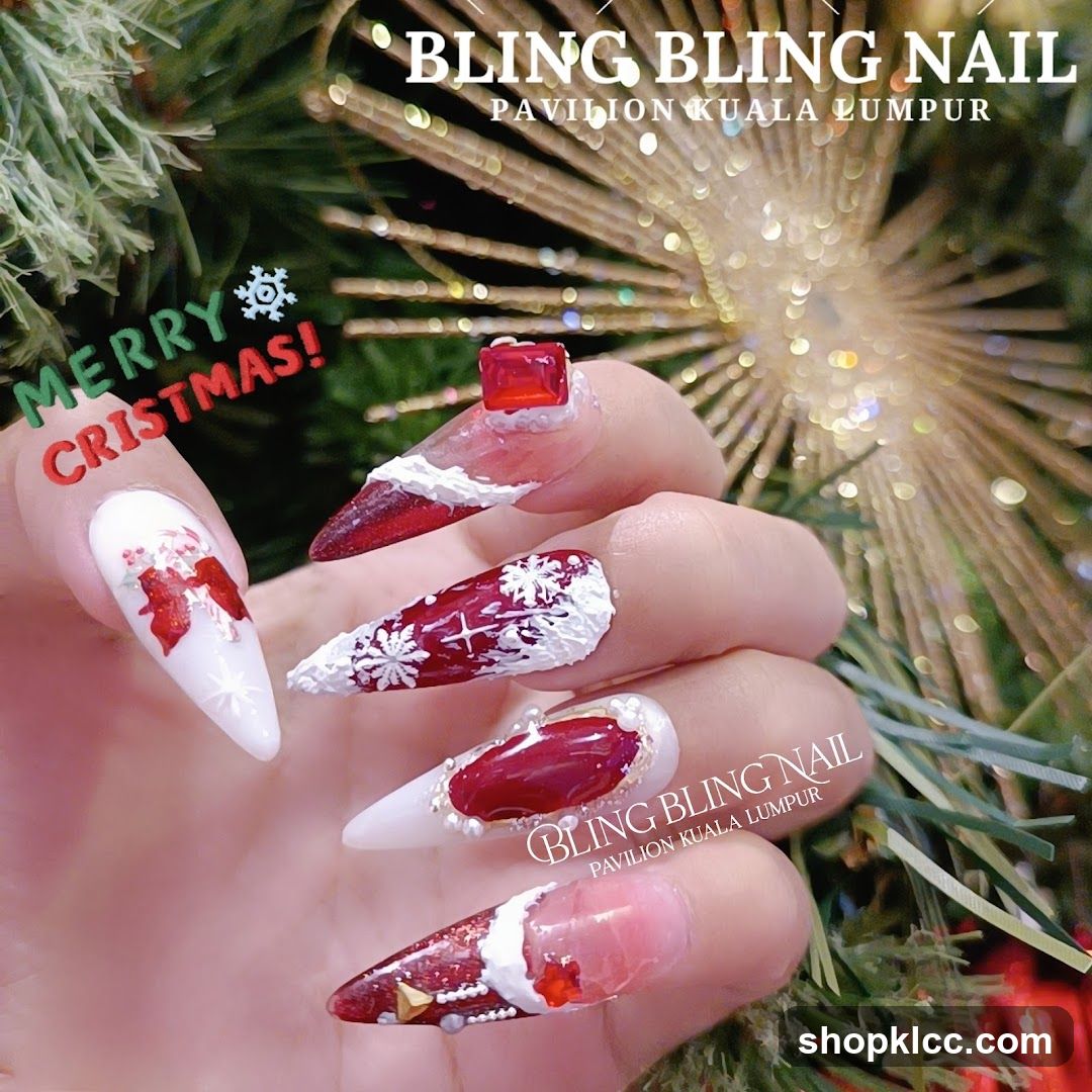Christmas Nail Art Display