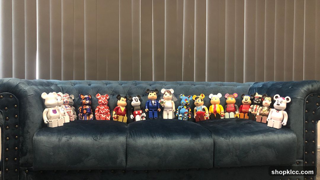 Bearbrick Collection on Sofa