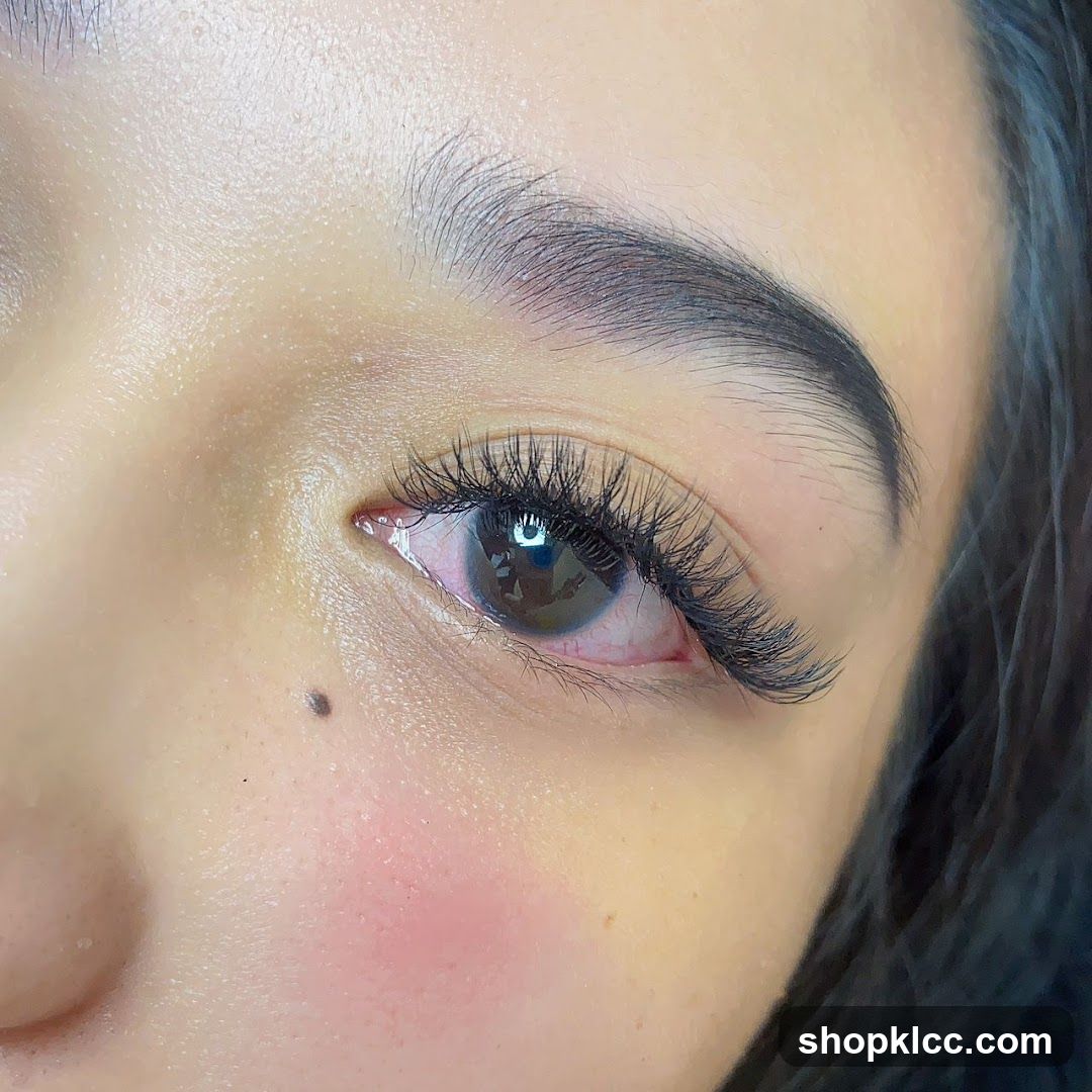Close-up of a person's eye with makeup