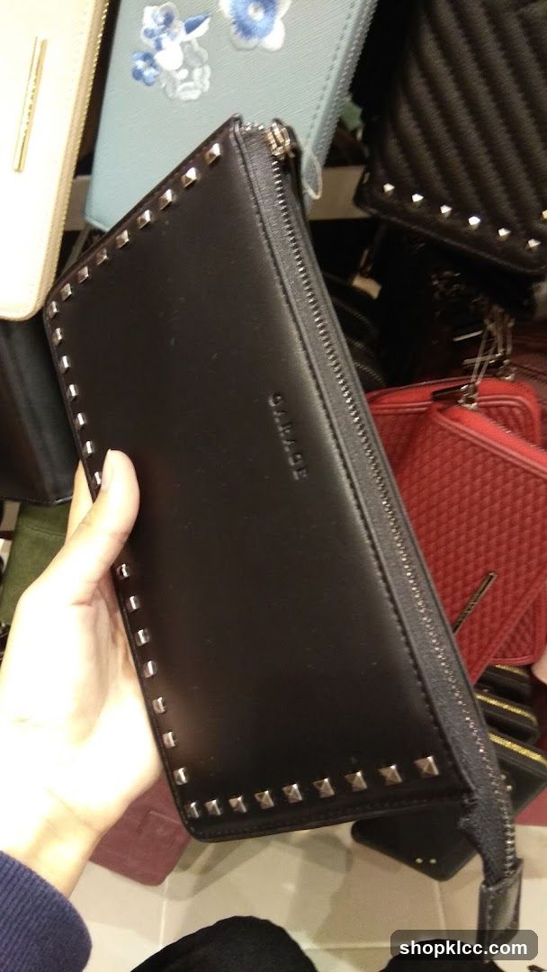 Black studded wallet