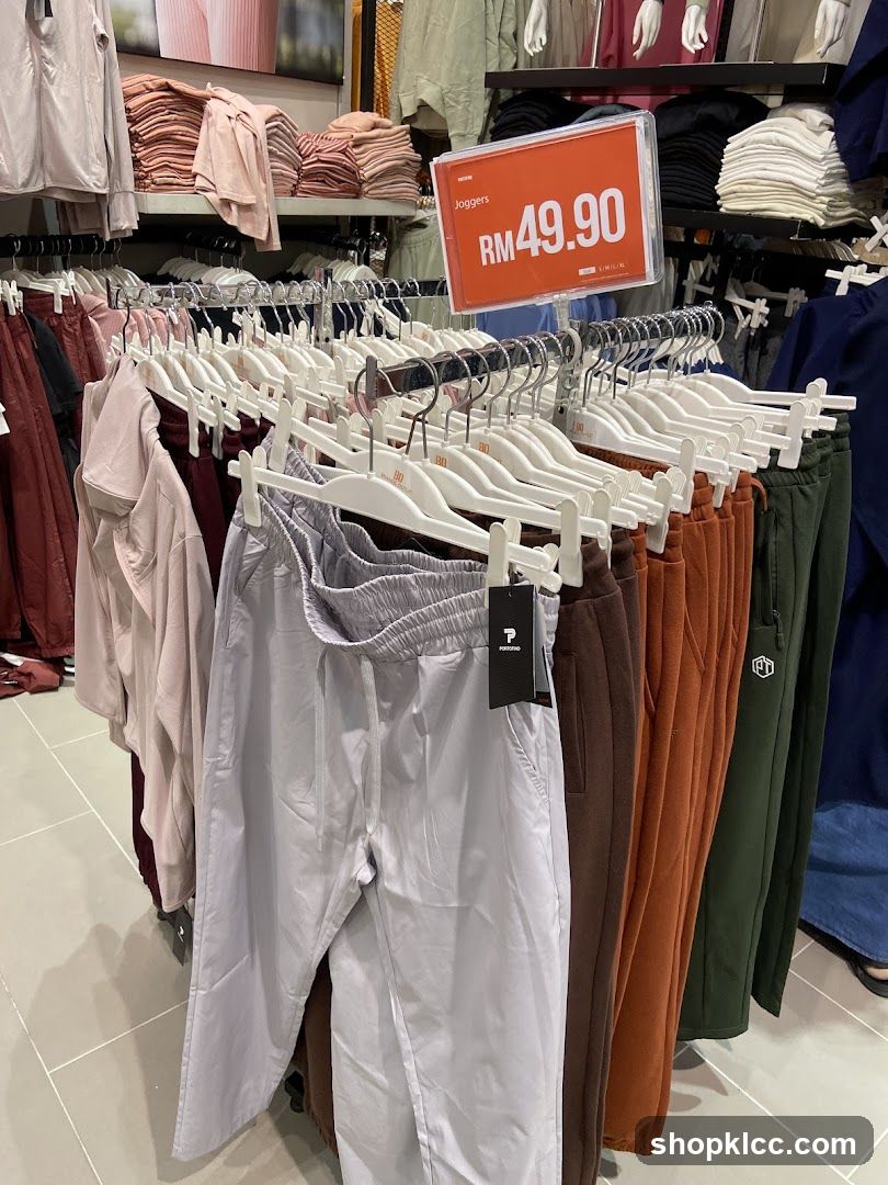 Joggers on display