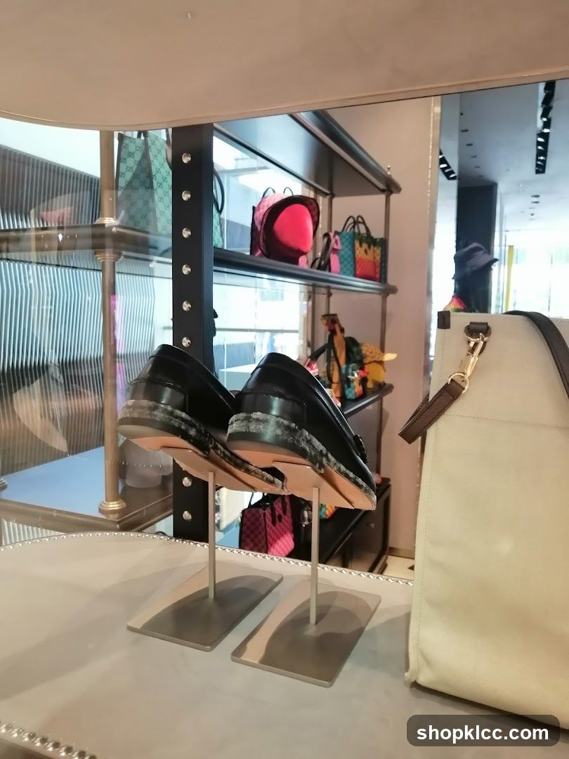 Display of Shoes and Handbags