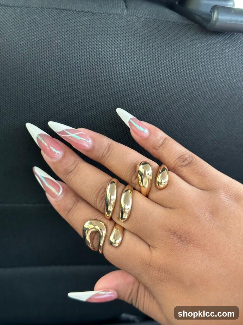 Gold Rings and French Manicure