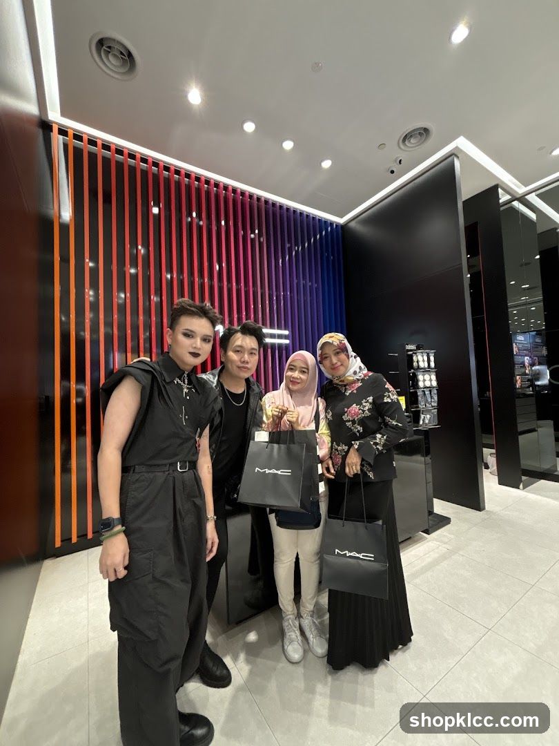 People Posing with MAC Shopping Bags