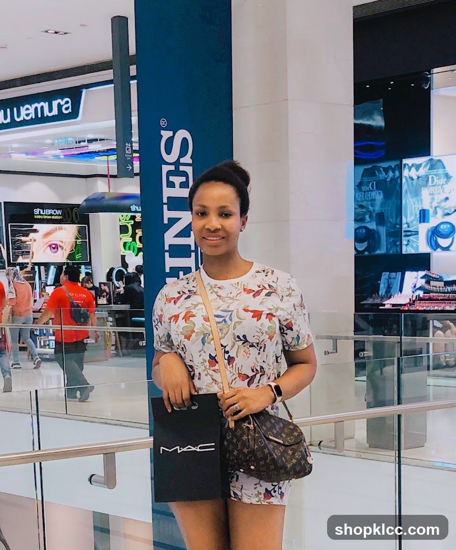 Woman in a shopping mall